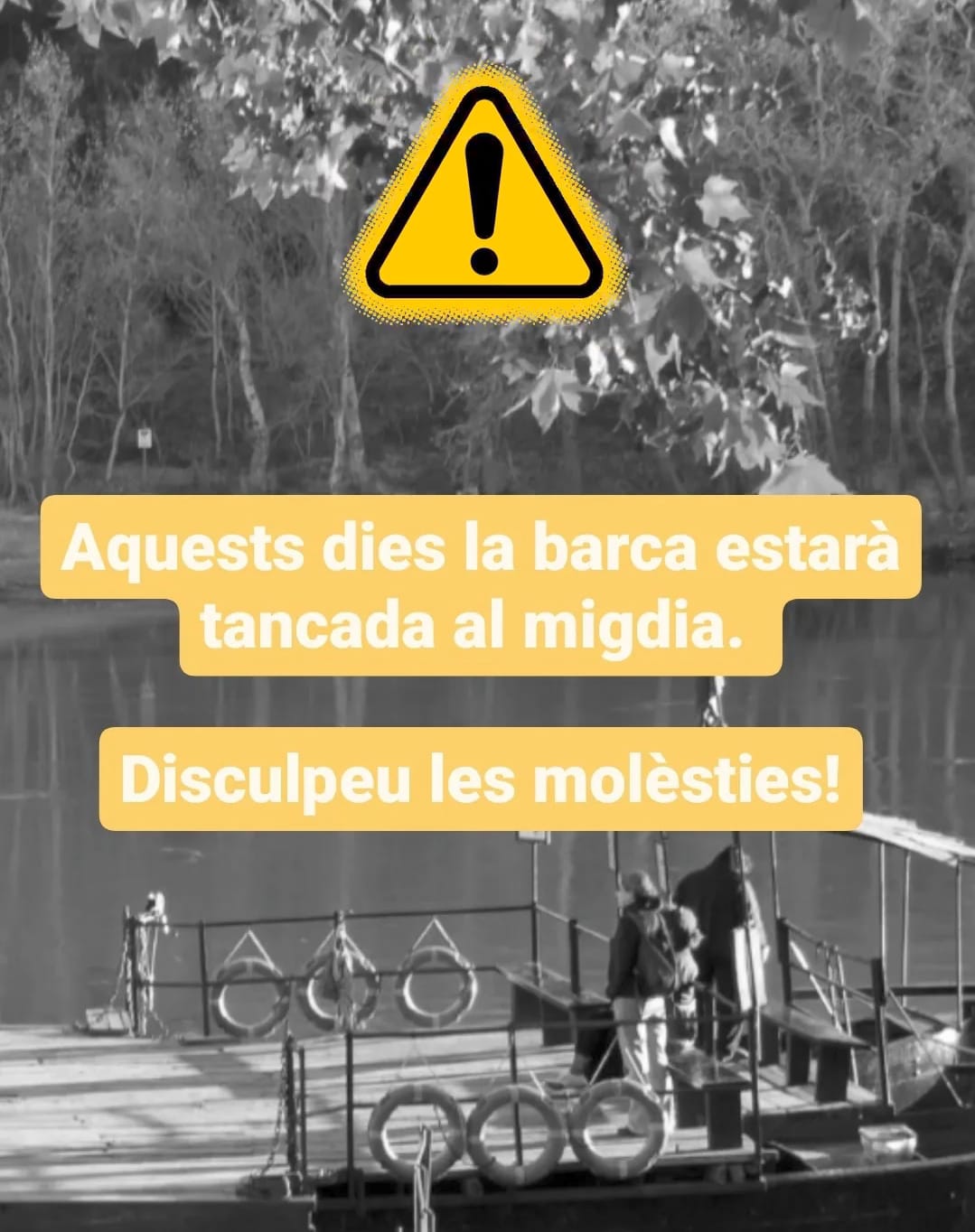 ATENCIÓ! Canvi d’horari del pas de barca!